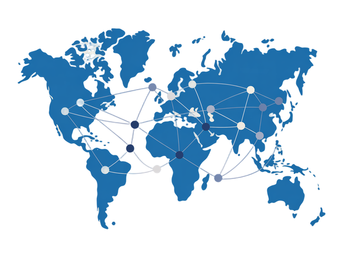 World map showing global presence of GNAO1 families